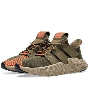 Adidas Prophere Olive and Solar Red Sneakers Size 5 1/2 Women’s